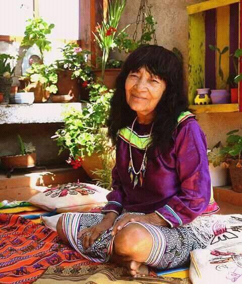 Peruvian Female Shaman with colourful clothes