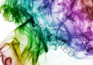 colourful smoke on a white background