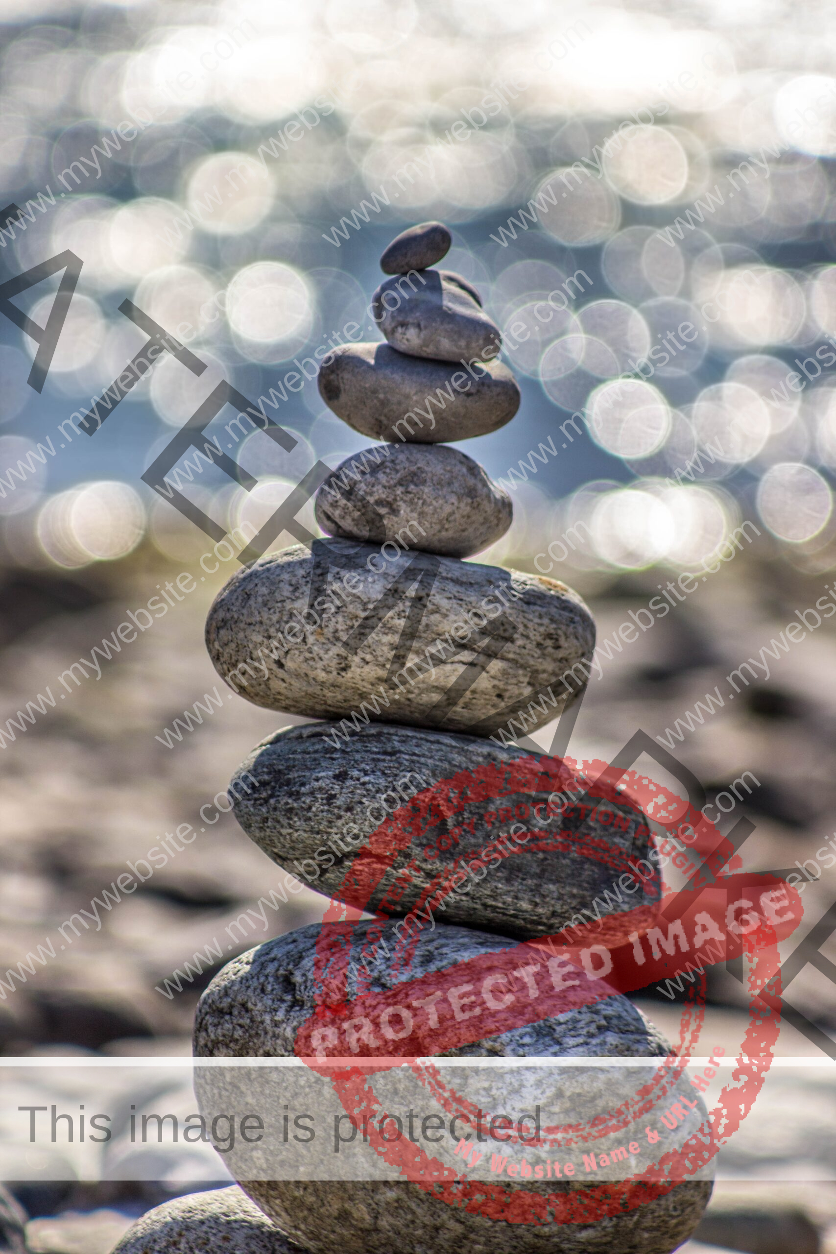 stones stacked on top of each other balanced