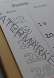 close up calendar image of dates