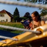 reading in the hammock