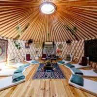 inside the yurt