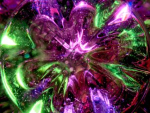 abstract psychedelic colourful pattern with purple and green