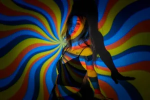 Women in psychedelic shapes