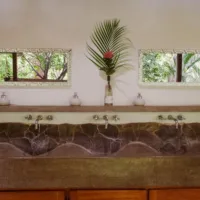 Shared community bathroom sinks