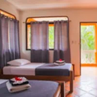 Private bedroom with two single beds